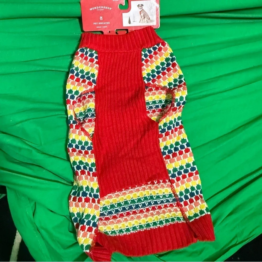 NEW Wondershop Multicolor Dog Sweater Size Medium